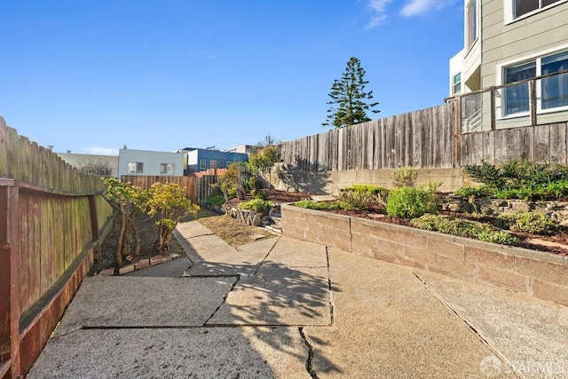 view of patio / terrace with a fenced backyard