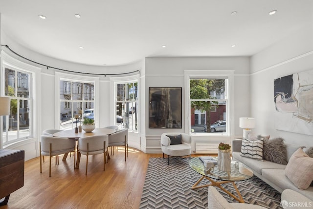 1500 Mcallister St Unit A, San Francisco, CA 94115 - living area with light wood-style floors and recessed lighting