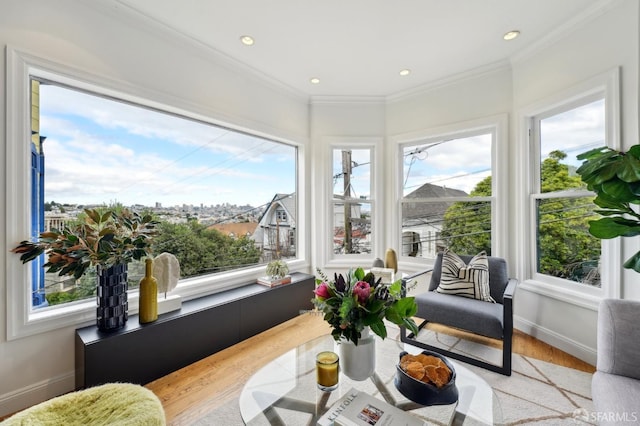 view of sunroom