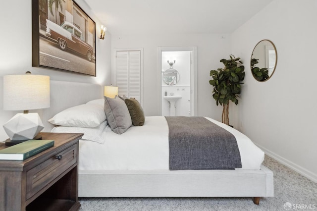 5 College Ter, San Francisco, CA 94112 - carpeted bedroom featuring ensuite bathroom and baseboards
