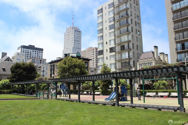 1155 Leavenworth St Unit 7, San Francisco, CA 94109 - surrounding community featuring a view of city and a lawn