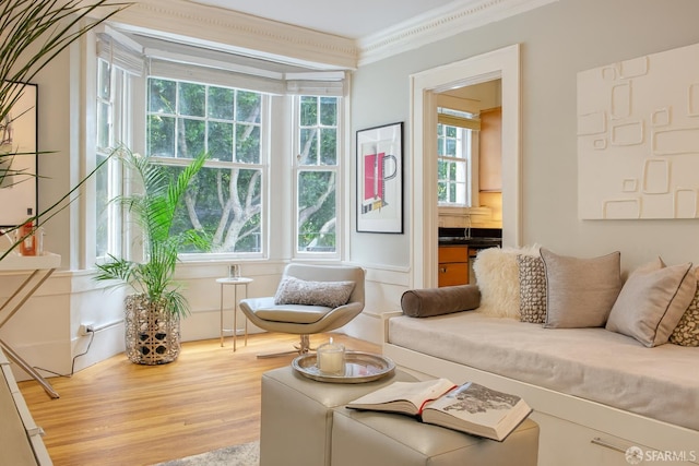 1155 Leavenworth St Unit 7, San Francisco, CA 94109 - living area with crown molding and wood finished floors