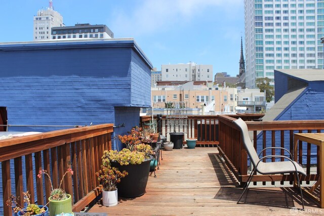 1155 Leavenworth St Unit 7, San Francisco, CA 94109 - wooden deck featuring a view of city