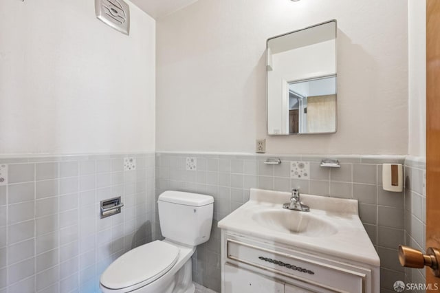 37 San Jacinto Way, San Francisco, CA 94127 - bathroom with vanity, wainscoting, and tile walls