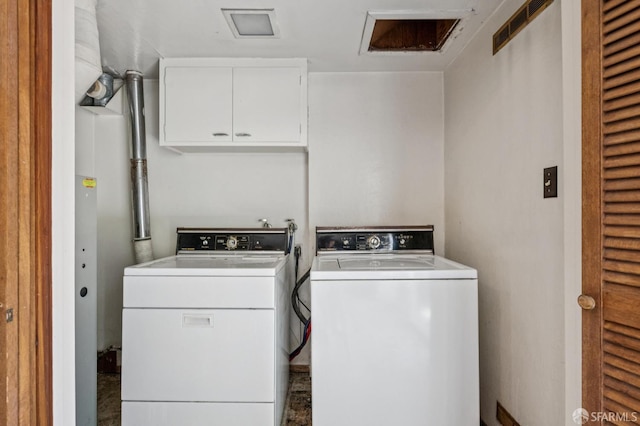37 San Jacinto Way, San Francisco, CA 94127 - laundry area featuring washer and clothes dryer, cabinet space, and attic access