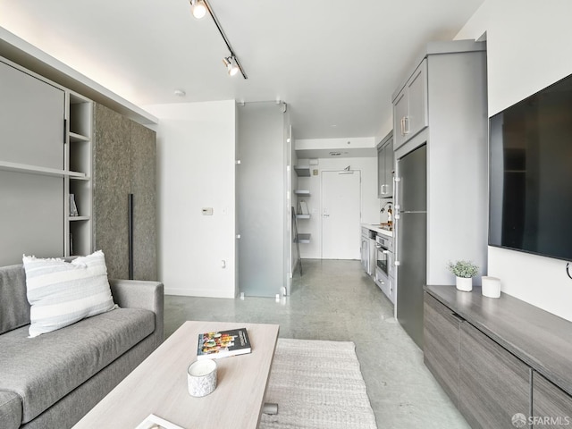766 Harrison St Unit 711, San Francisco, CA 94107 - living room with finished concrete floors