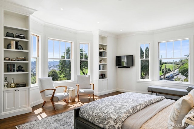 2500 Steiner St Unit 3, San Francisco, CA 94115 - bedroom featuring ornamental molding and dark wood-style flooring