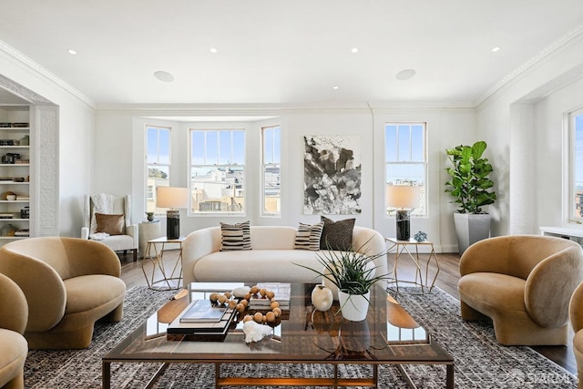 2500 Steiner St Unit 3, San Francisco, CA 94115 - living area with wood finished floors, plenty of natural light, and ornamental molding