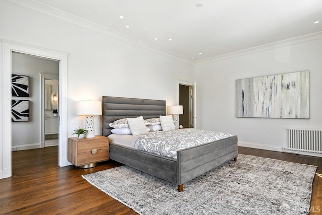2500 Steiner St Unit 3, San Francisco, CA 94115 - bedroom featuring radiator, ornamental molding, and wood finished floors