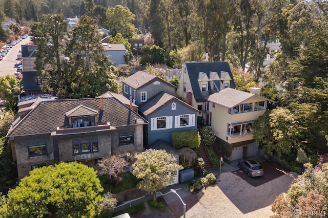 drone / aerial view with a residential view