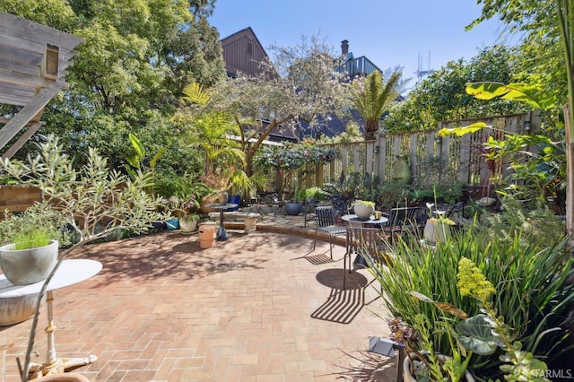 view of patio / terrace with a fenced backyard