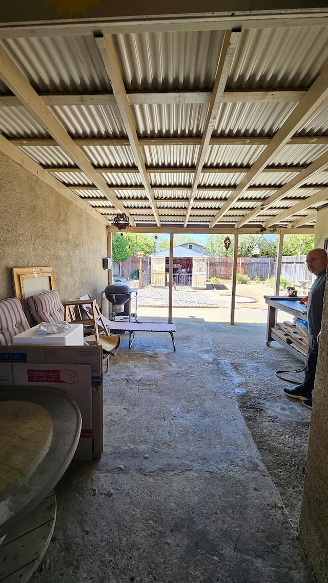view of patio with fence