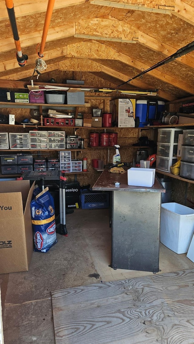 view of storage room