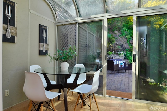 view of sunroom