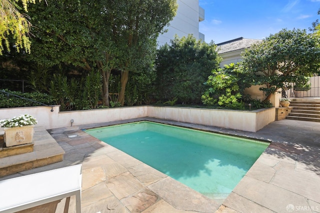 view of pool with a patio area