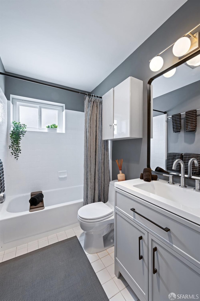 3421 25th St Unit 4, San Francisco, CA 94110 - full bath featuring tile patterned flooring, toilet, vanity, and shower / bath combo