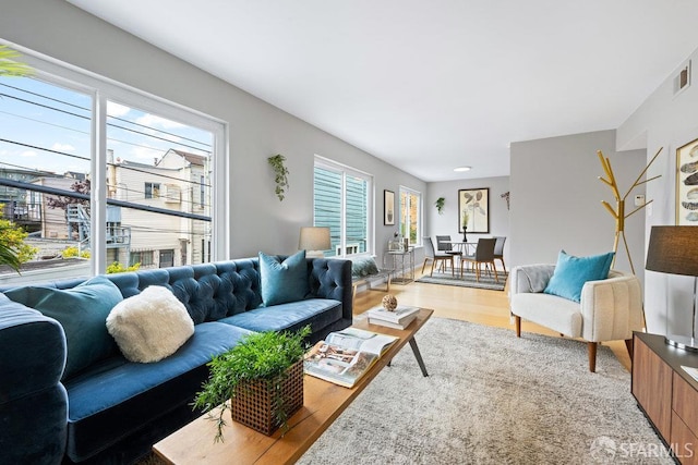 3421 25th St Unit 4, San Francisco, CA 94110 - living area with light wood-type flooring