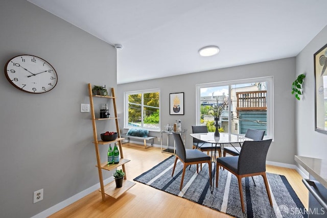 3421 25th St Unit 4, San Francisco, CA 94110 - dining area featuring light wood-style flooring and baseboards