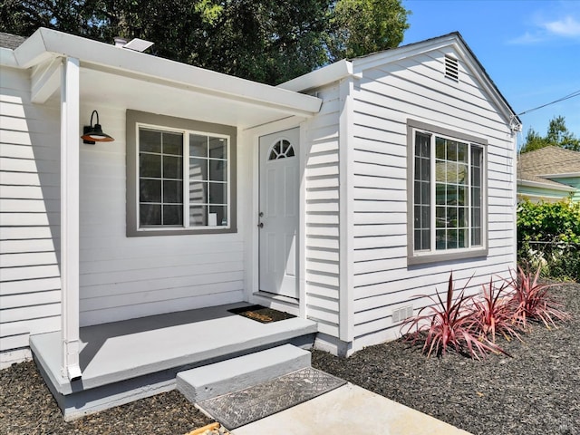 view of doorway to property