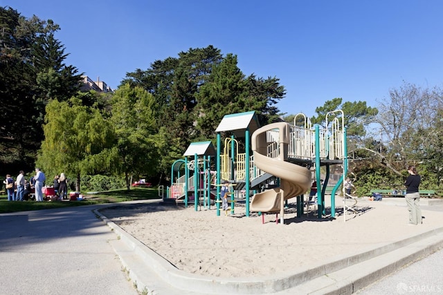 view of jungle gym