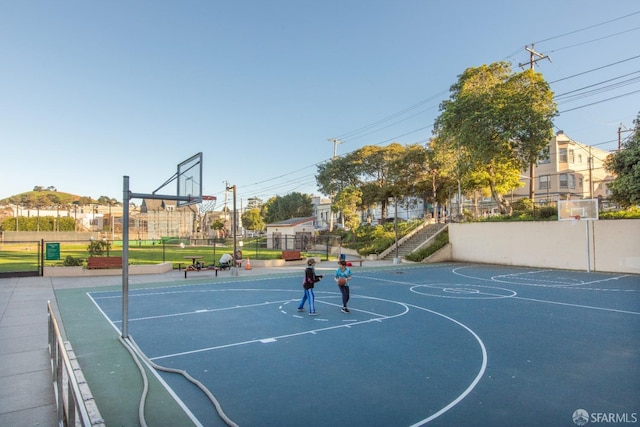 view of basketball court