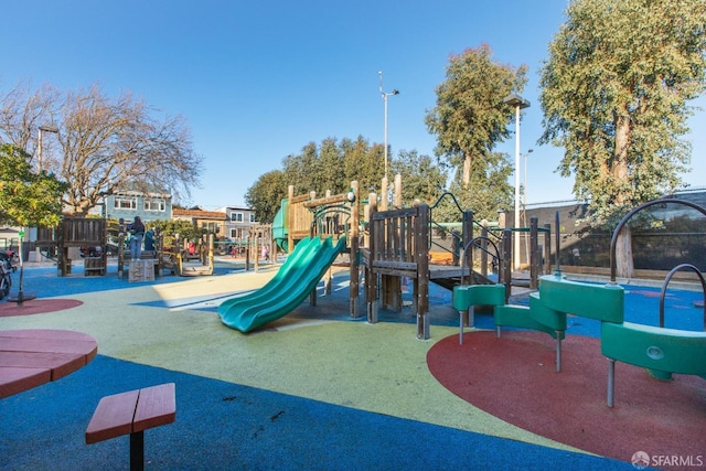 view of jungle gym