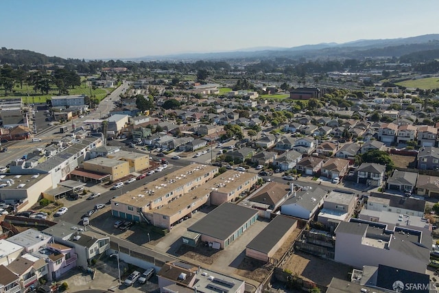 aerial view featuring a mountain view