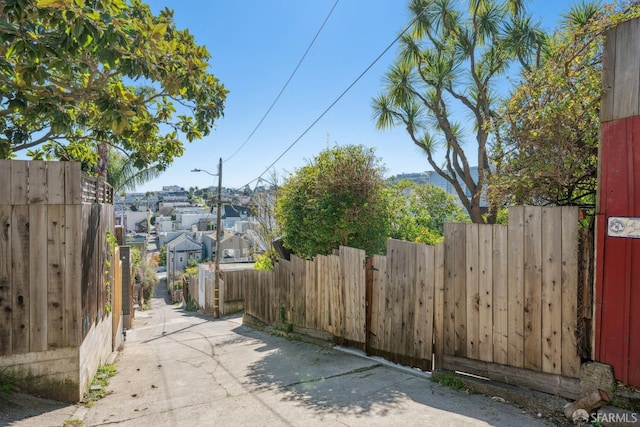 view of street with a residential view