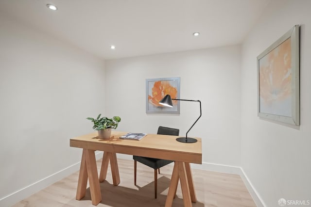 39 Boardman Pl Unit 105, San Francisco, CA 94103 - home office with light wood-style floors and recessed lighting