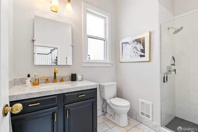 3294 Clay St Unit 6, San Francisco, CA 94123 - full bathroom featuring vanity, a stall shower, and tile patterned flooring