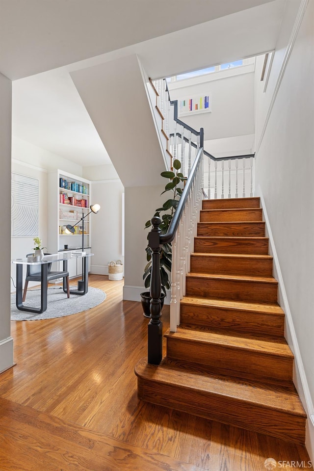 3294 Clay St Unit 6, San Francisco, CA 94123 - stairway with wood finished floors and baseboards