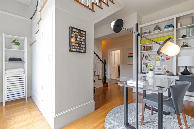 3294 Clay St Unit 6, San Francisco, CA 94123 - office area with wood finished floors and baseboards