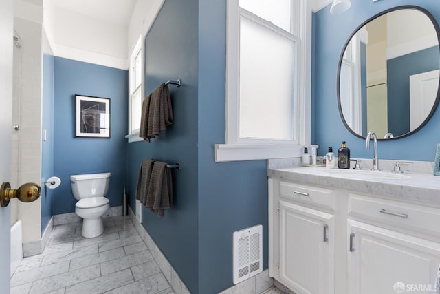 3294 Clay St Unit 6, San Francisco, CA 94123 - bathroom featuring marble finish floors, vanity, and a shower