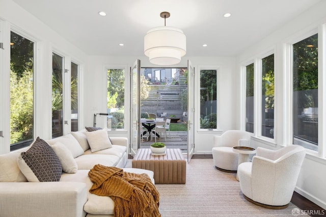 view of sunroom / solarium