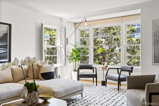 126 Scott St, San Francisco, CA 94117 - living area with wood finished floors and ornamental molding