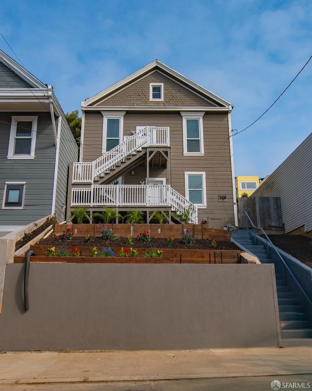 360-362 Laidley St, San Francisco, CA 94131 - view of front facade featuring stairway and a garden