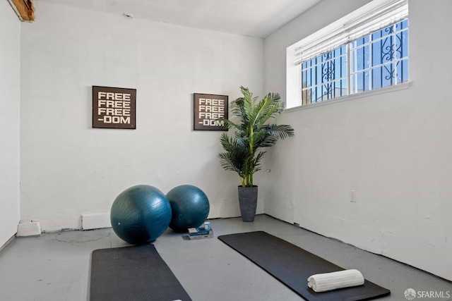 view of exercise room