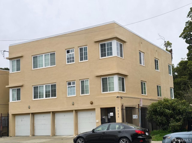 view of property with a garage