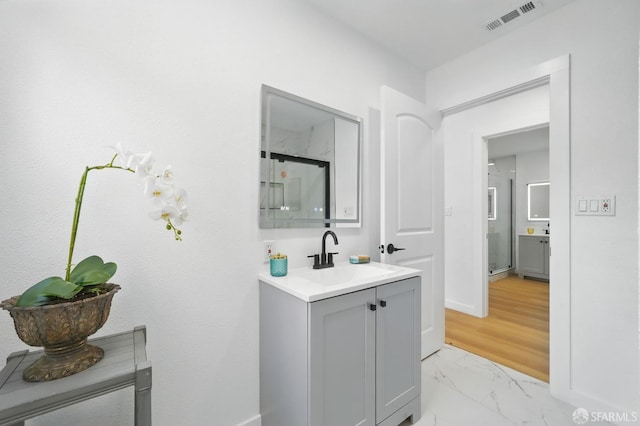 3901 La Colina Rd, El Sobrante, CA 94803 - full bathroom featuring marble finish floors, vanity, and baseboards