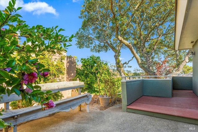 view of patio / terrace featuring a balcony