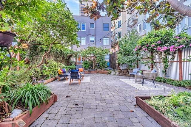 view of patio / terrace with fence