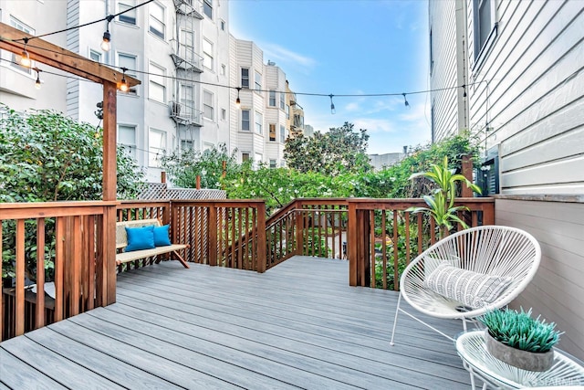 view of wooden terrace