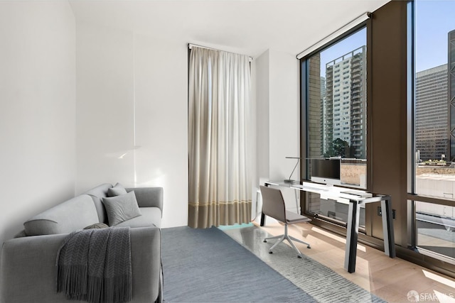288 Pacific Ave Unit 4E, San Francisco, CA 94111 - bedroom with wood finished floors and expansive windows