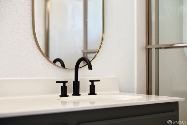 interior details featuring vanity