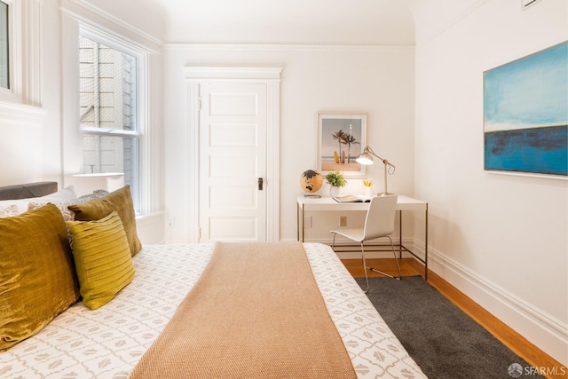 350 Dolores St, San Francisco, CA 94110 - bedroom with baseboards and wood finished floors