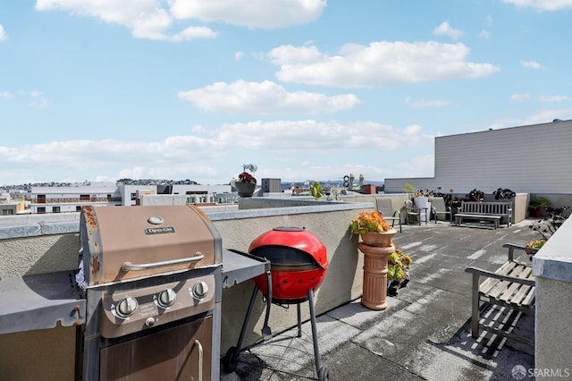 view of patio featuring area for grilling