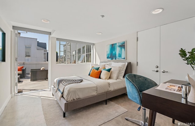 bedroom featuring a closet