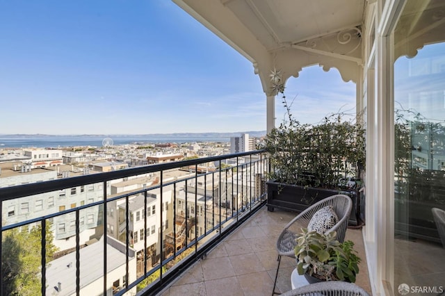 balcony with a city view