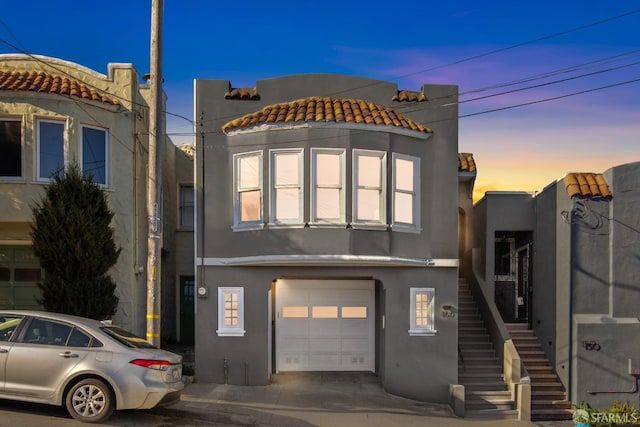 view of front of home featuring a garage