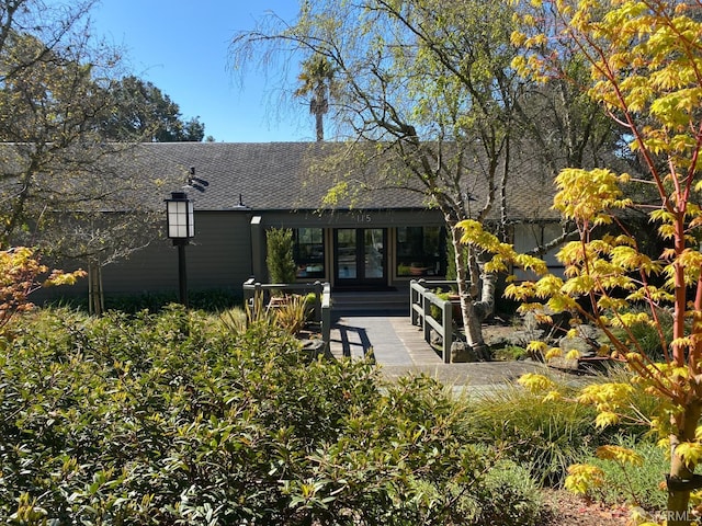 rear view of house with french doors